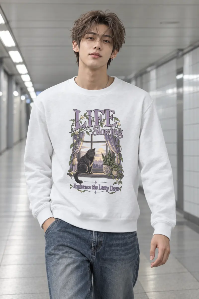"Embrace the Lazy Days" Heavy Blend Unisex Crewneck Sweatshirt