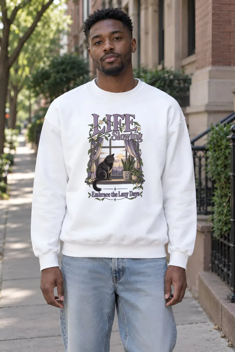"Embrace the Lazy Days" Heavy Blend Unisex Crewneck Sweatshirt