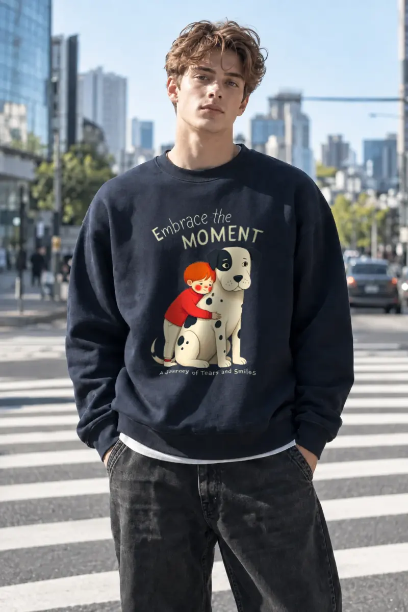 "Embrace The Moment" Heavy Blend Unisex Crewneck Sweatshirt | Gildan 18000