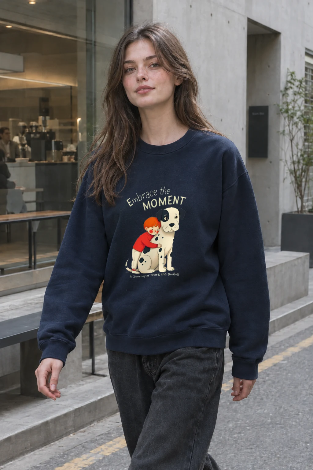 "Embrace The Moment" Heavy Blend Unisex Crewneck Sweatshirt | Gildan 18000