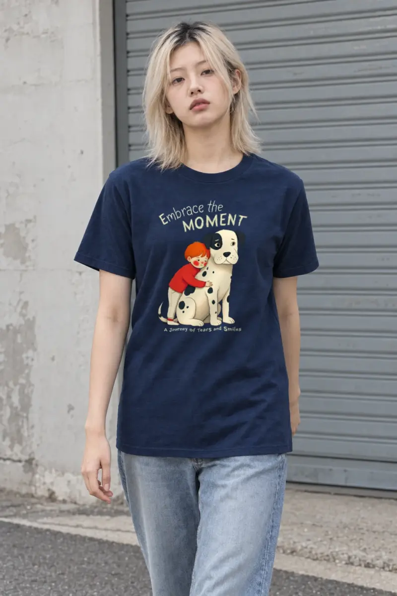 "Embrace The Moment" Heavyweight Unisex Crewneck T-shirt