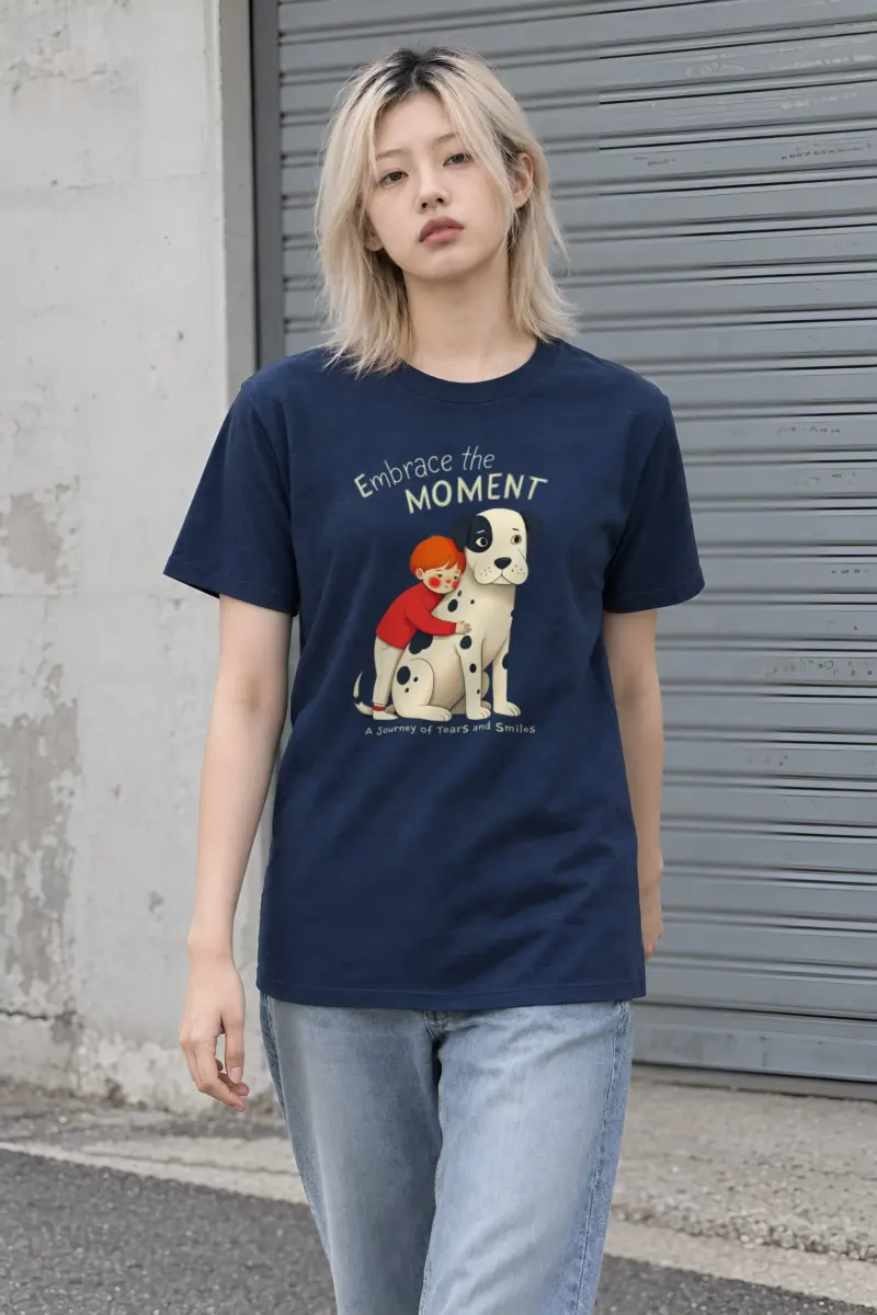 "Embrace The Moment" Heavyweight Unisex Crewneck T-shirt