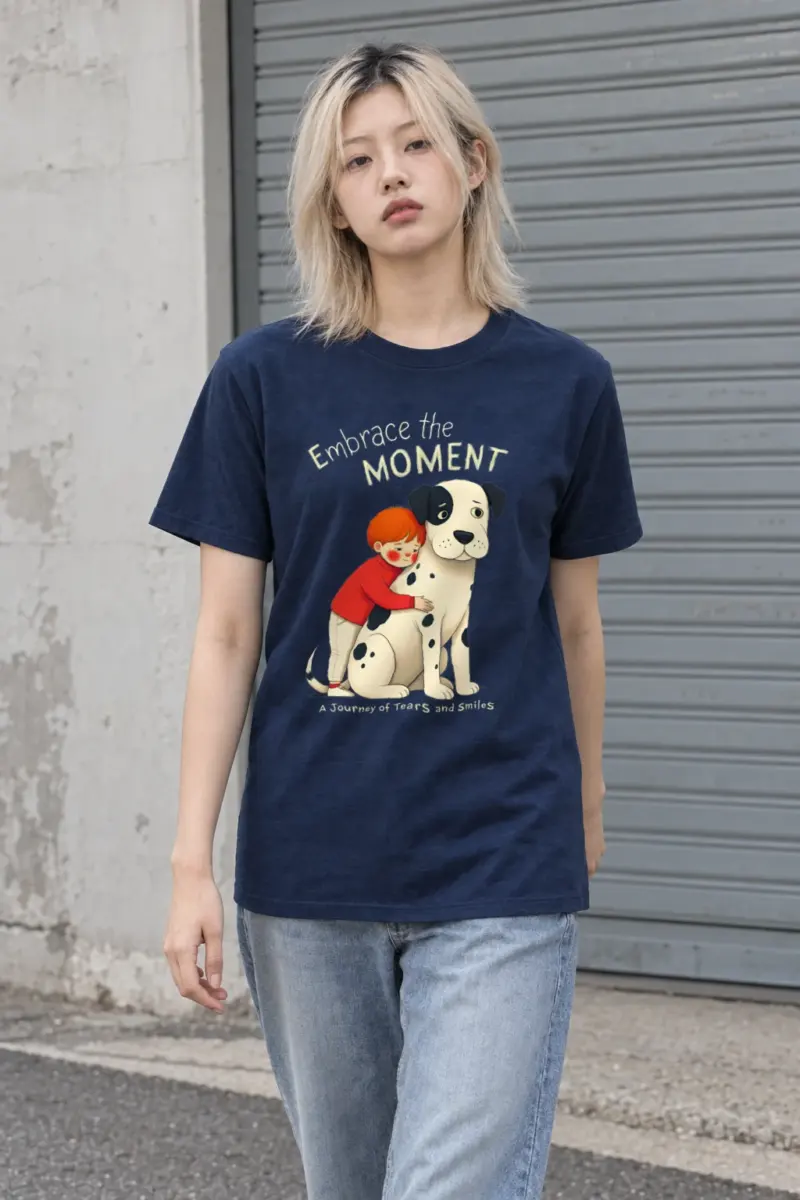 "Embrace The Moment" Heavyweight Unisex Crewneck T-shirt