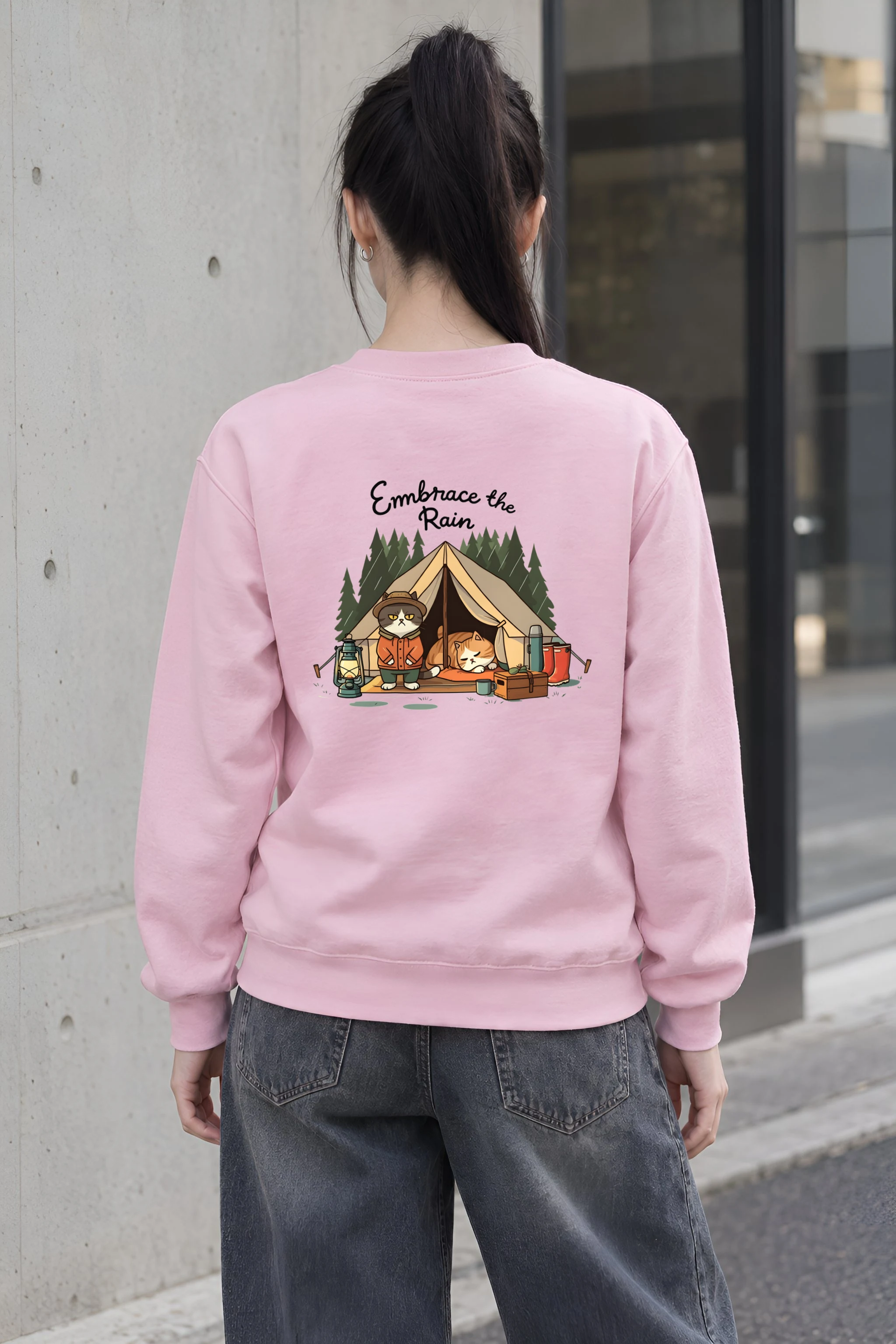 "Embrace The Rain" Heavy Blend Unisex Crewneck Sweatshirt