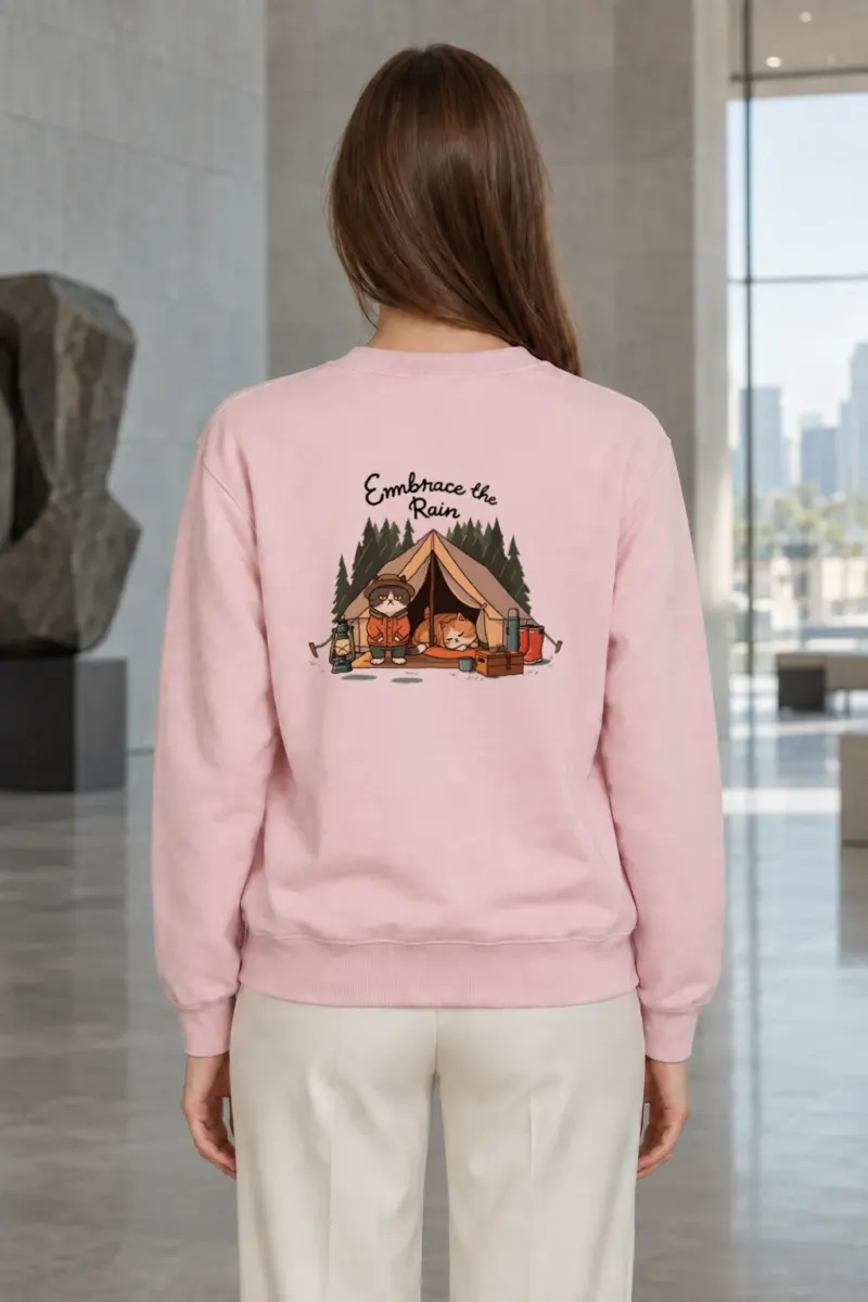 "Embrace The Rain" Heavy Blend Unisex Crewneck Sweatshirt | Gildan 18000