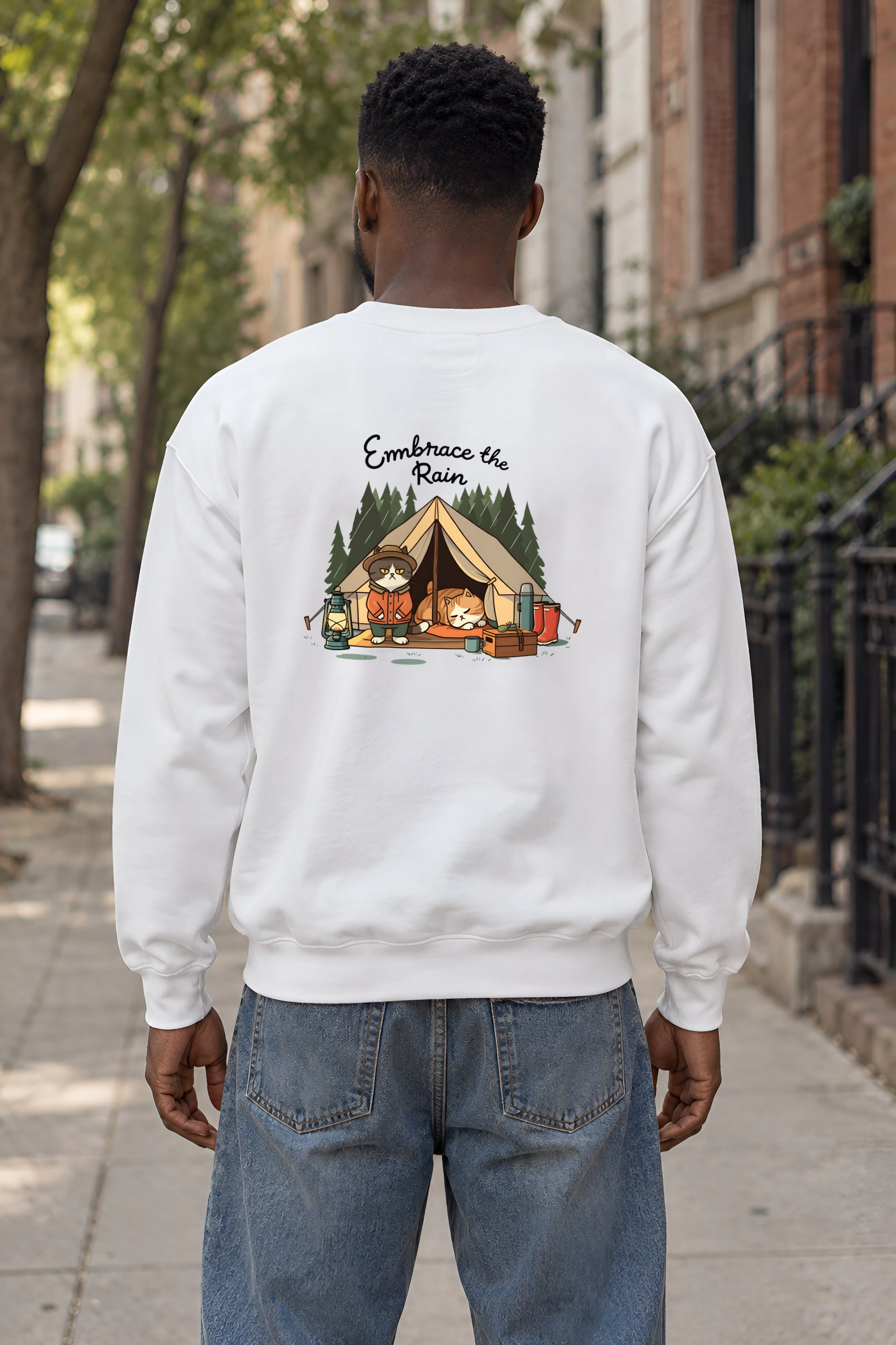 "Embrace The Rain" 1 Crewneck Sweatshirt