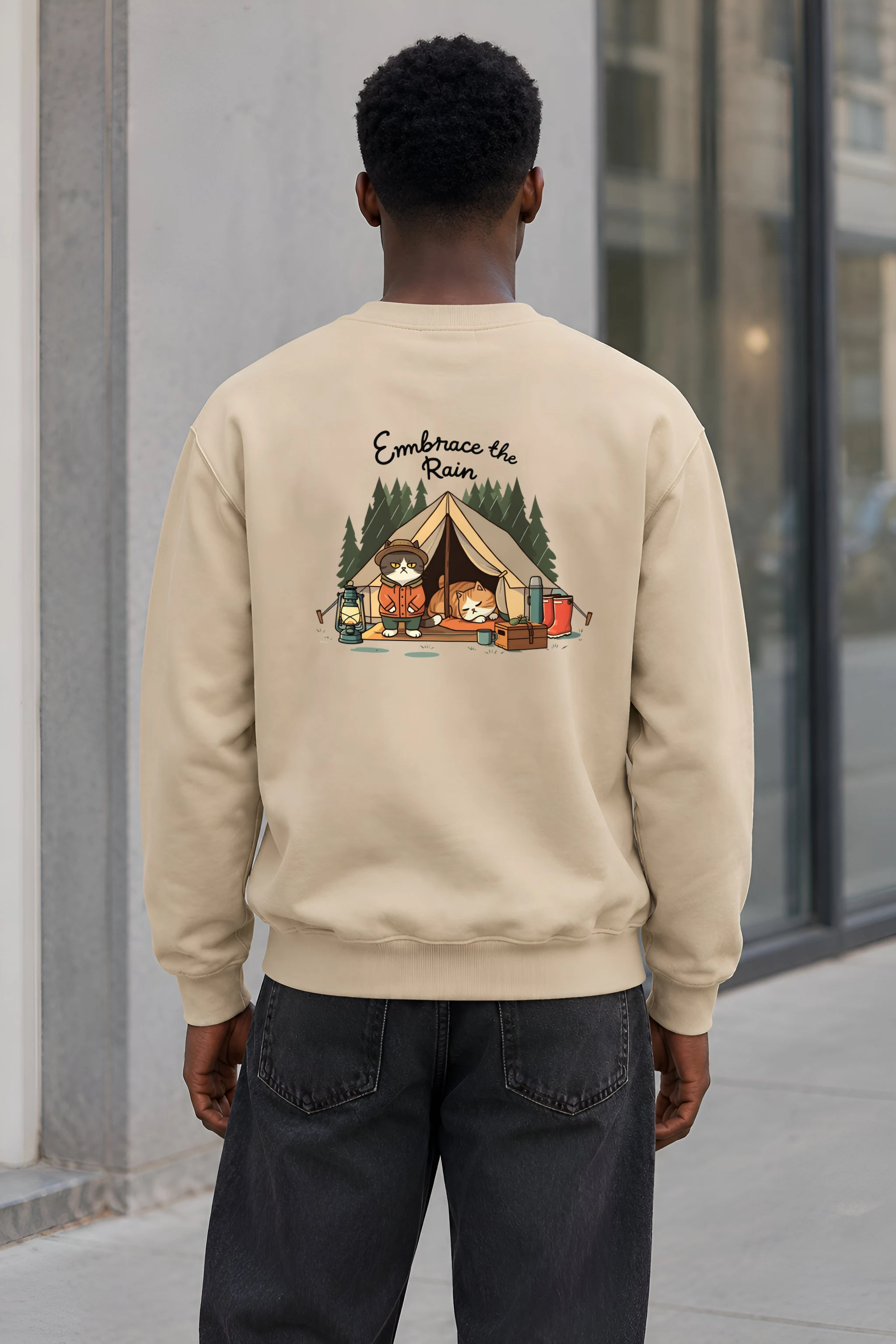 "Embrace The Rain" 1 Crewneck Sweatshirt