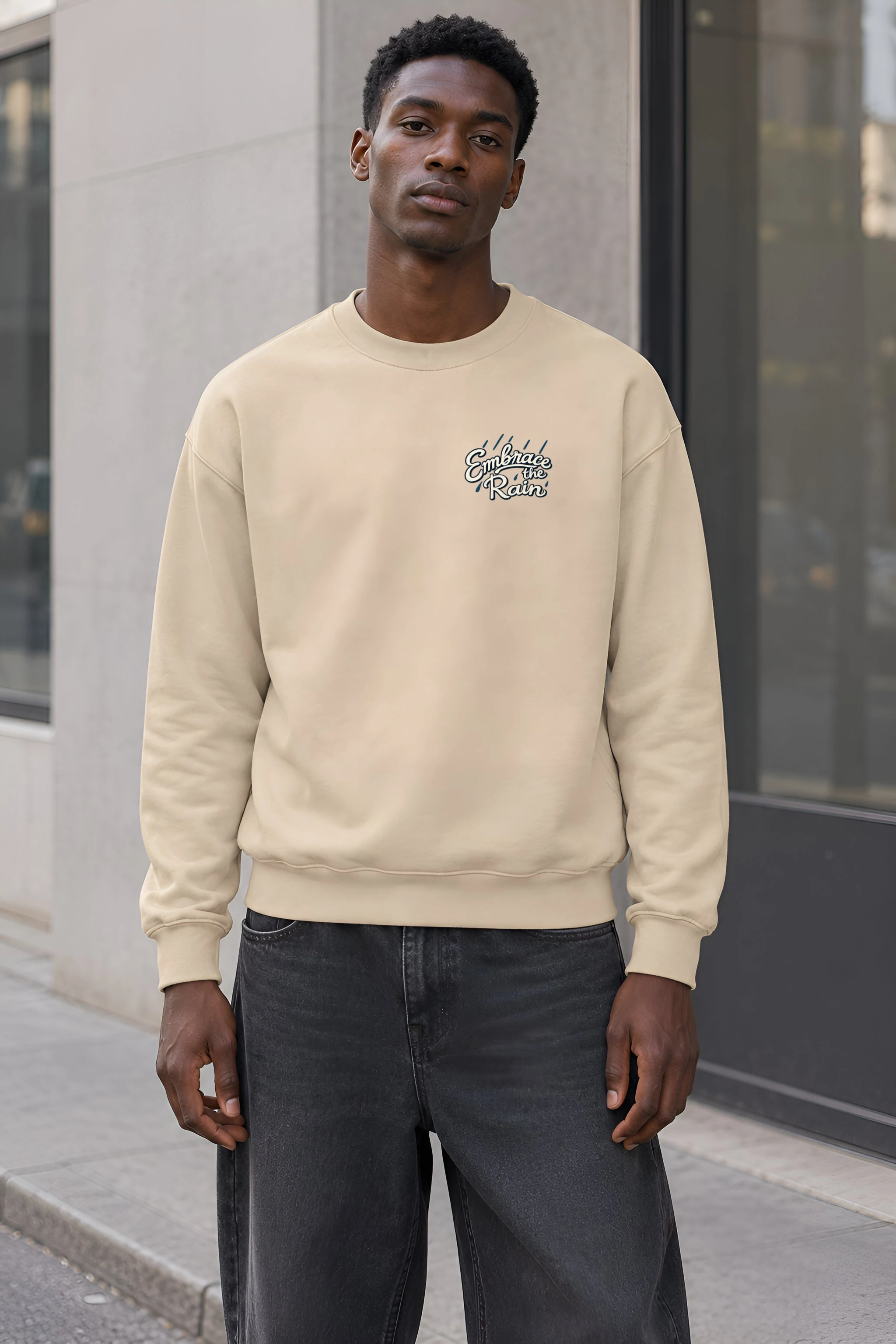 "Embrace The Rain" 1 Crewneck Sweatshirt