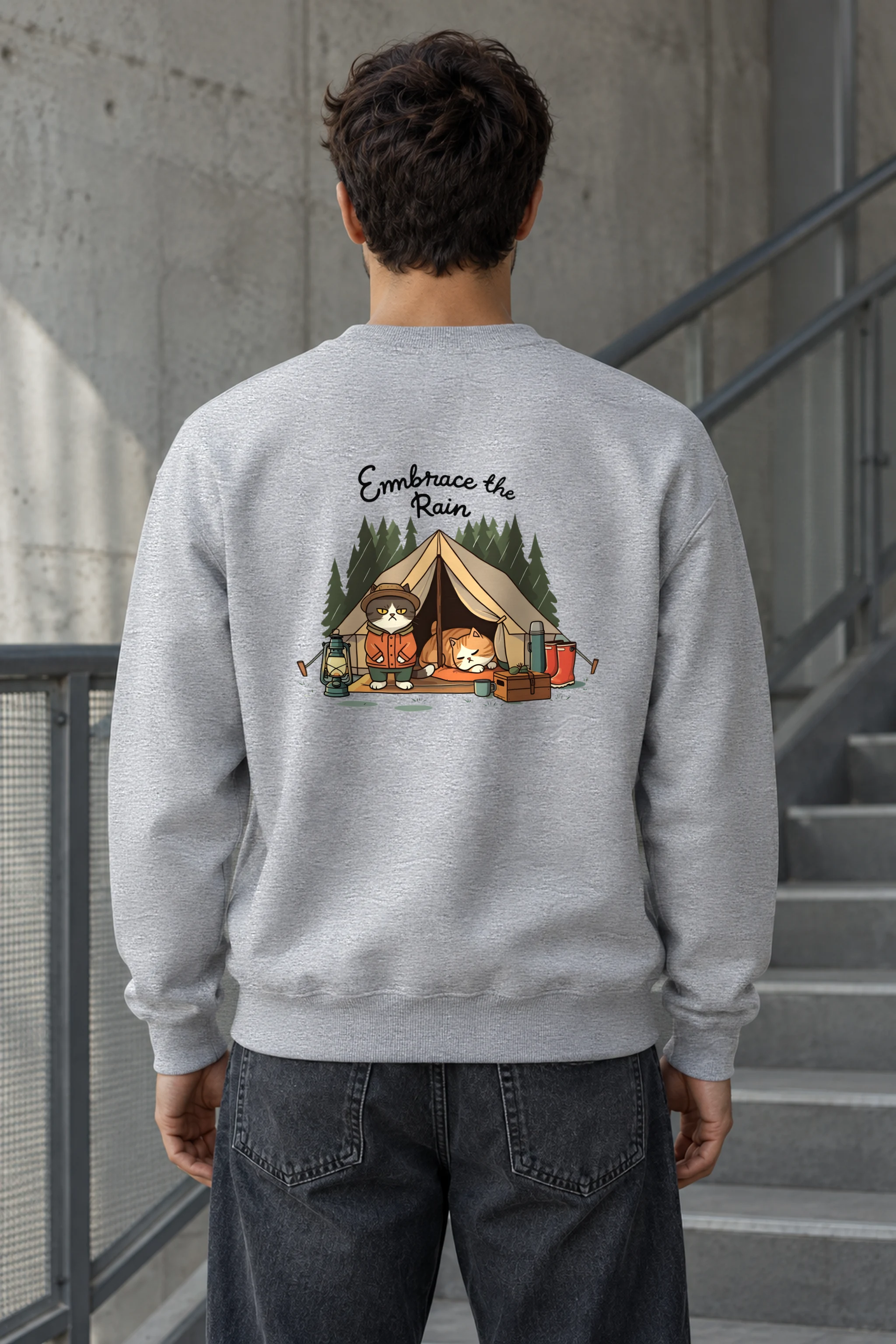 "Embrace The Rain" 1 Crewneck Sweatshirt