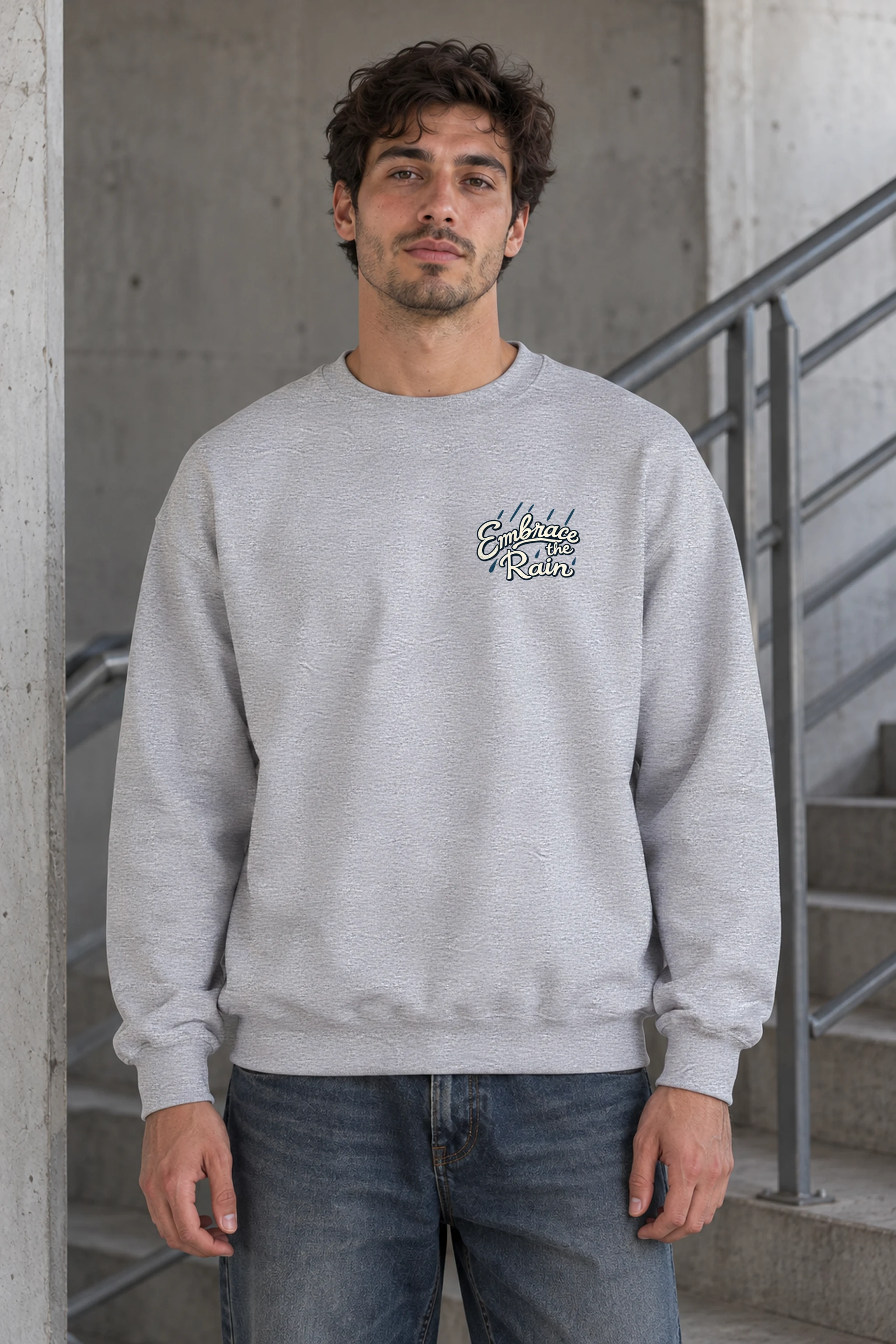 "Embrace The Rain" 1 Crewneck Sweatshirt