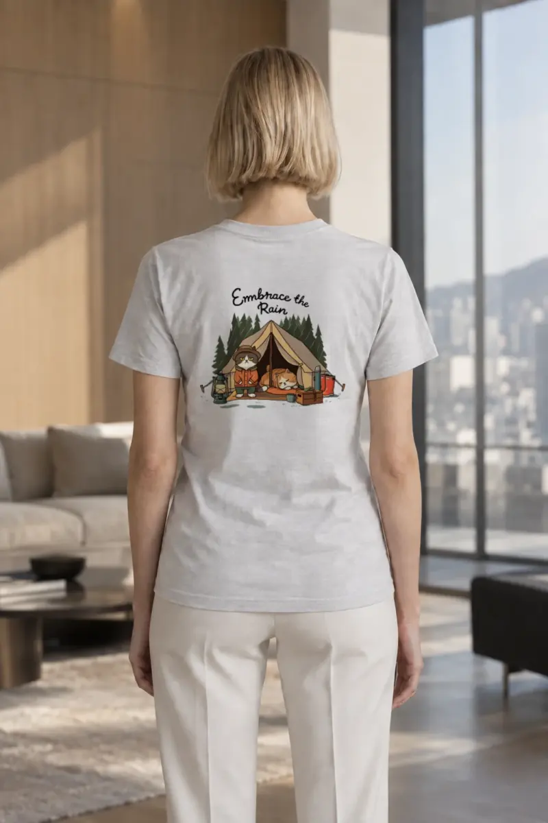 "Embrace The Rain" Heavyweight Unisex Crewneck T-shirt | Gildan 5000
