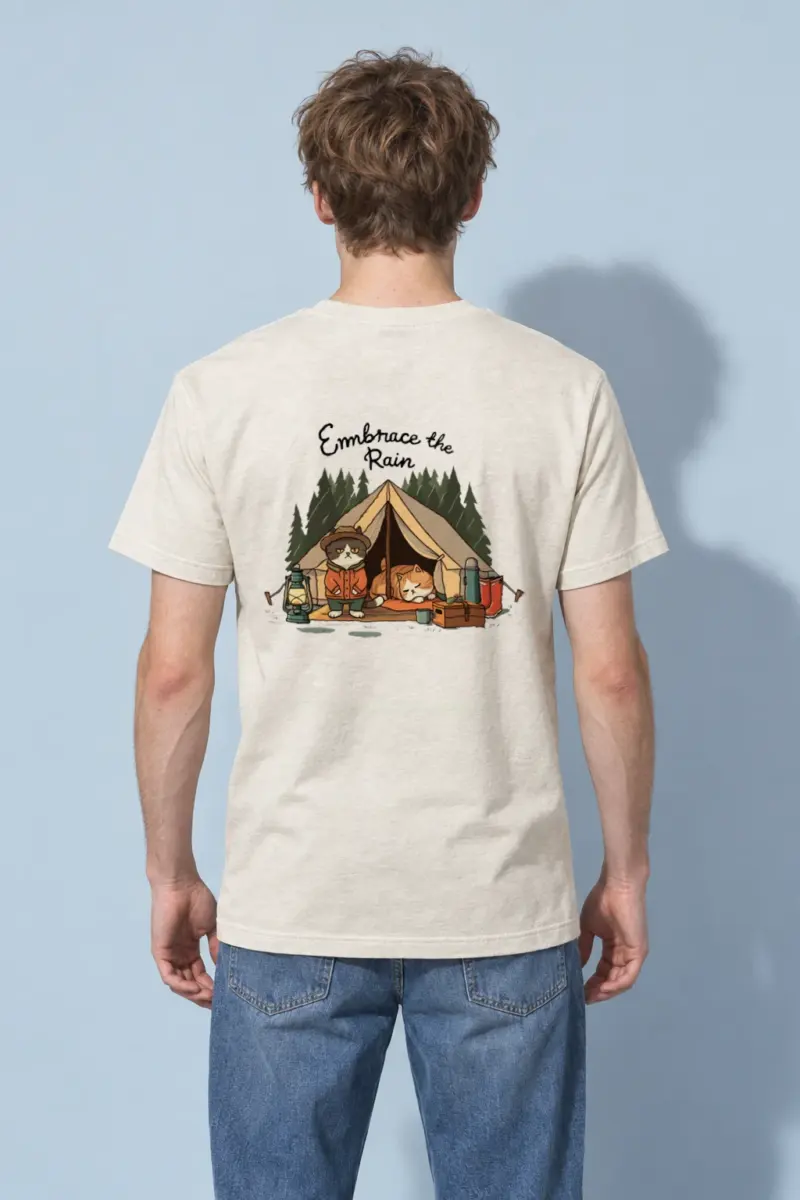 "Embrace The Rain" Heavyweight Unisex Crewneck T-shirt