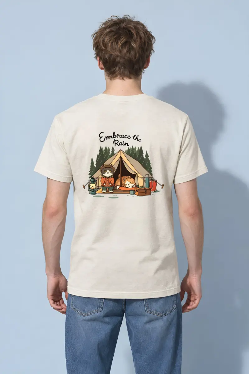 "Embrace The Rain" Heavyweight Unisex Crewneck T-shirt