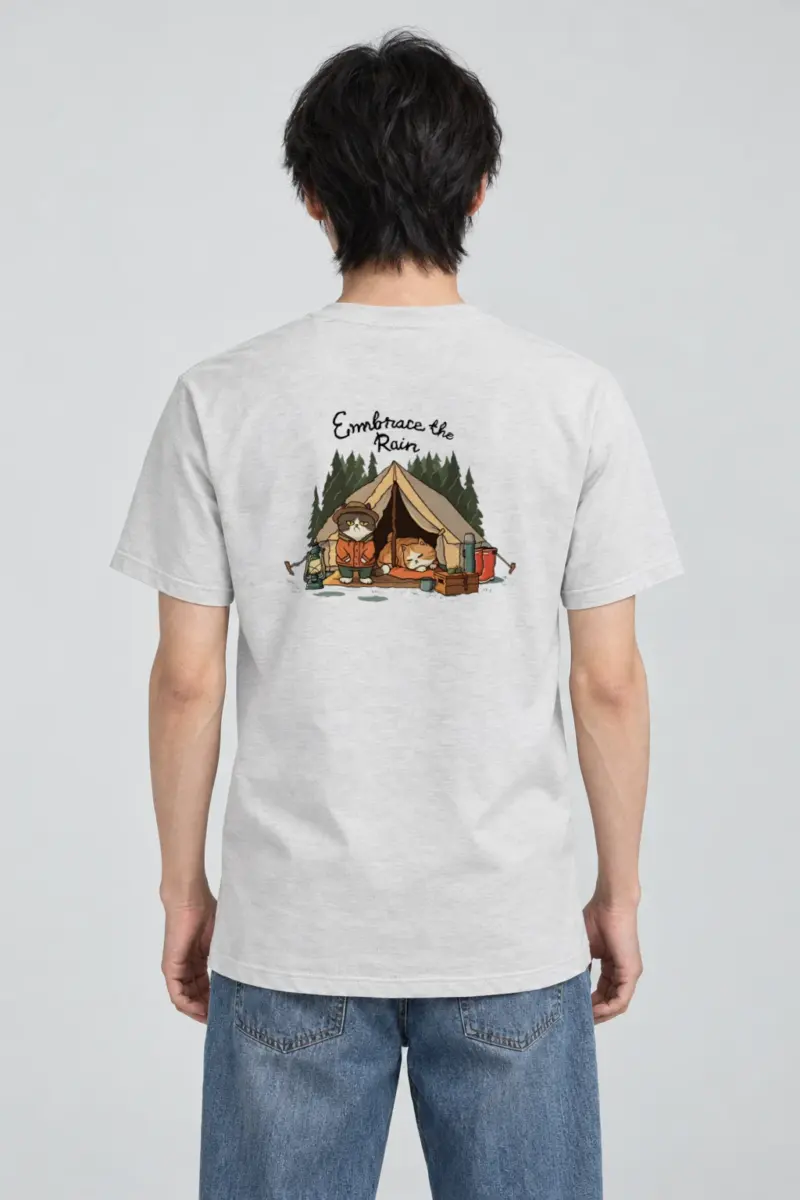 "Embrace The Rain" Heavyweight Unisex Crewneck T-shirt