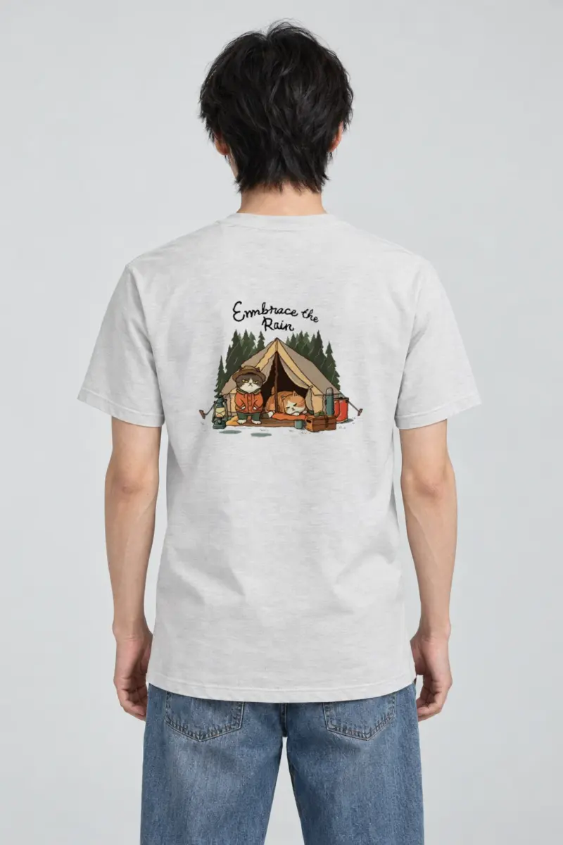 "Embrace The Rain" Heavyweight Unisex Crewneck T-shirt