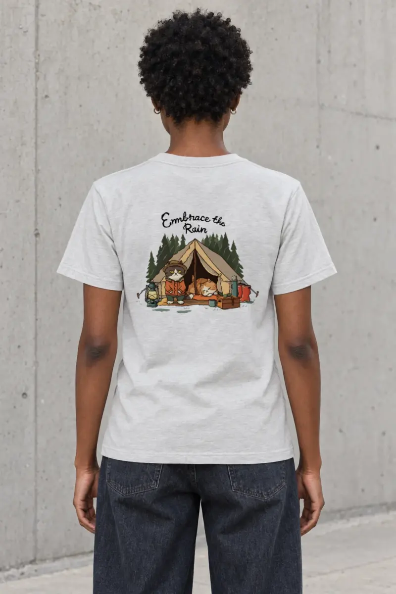"Embrace The Rain" Heavyweight Unisex Crewneck T-shirt | Gildan 5000
