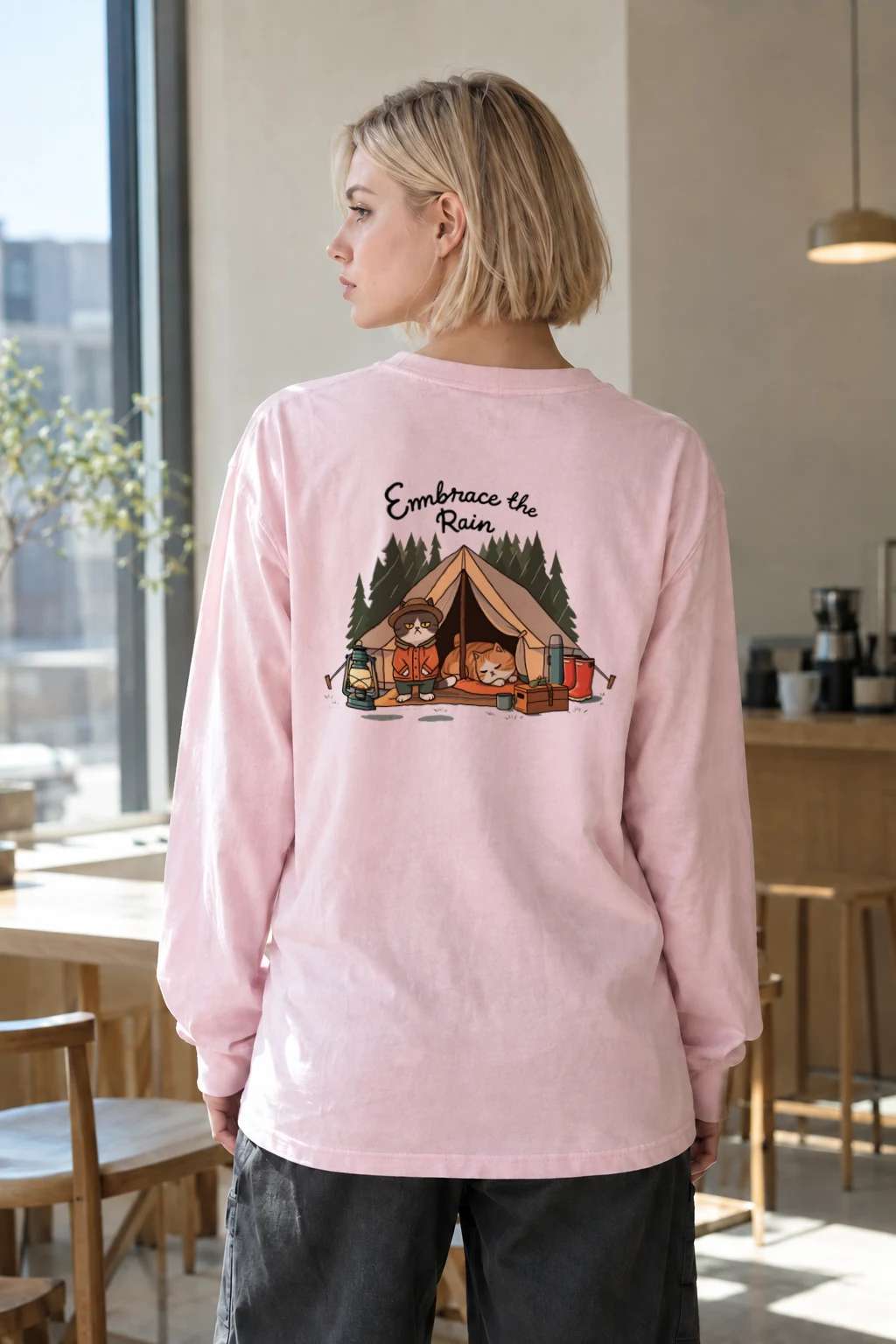 "Embrace The Rain" Unisex Longsleeve T-shirt | Gildan 2400