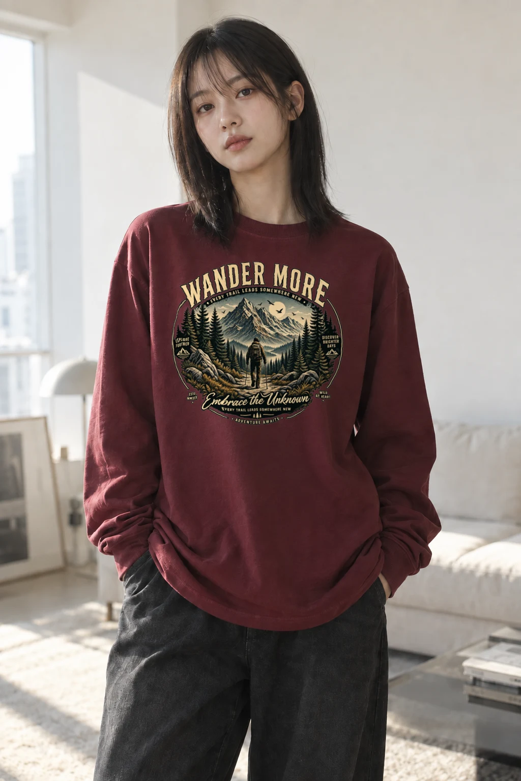 "Embrace The Unknown" Unisex Longsleeve T-shirt | Gildan 2400