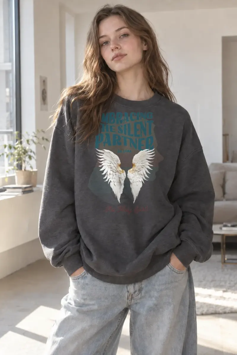 “Embracing The Silent Partner” Heavy Blend Unisex Crewneck Sweatshirt | Gildan 18000