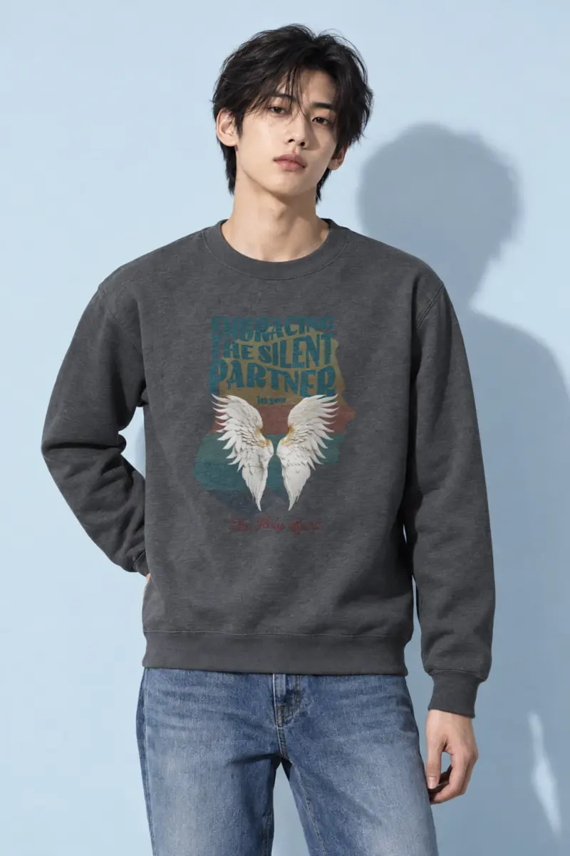 "Embracing The Silent Partner" Heavy Blend Unisex Crewneck Sweatshirt