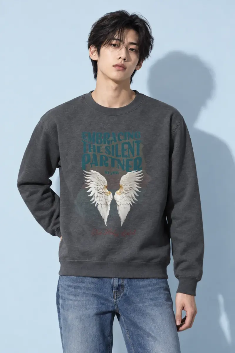 "Embracing The Silent Partner" Heavy Blend Unisex Crewneck Sweatshirt