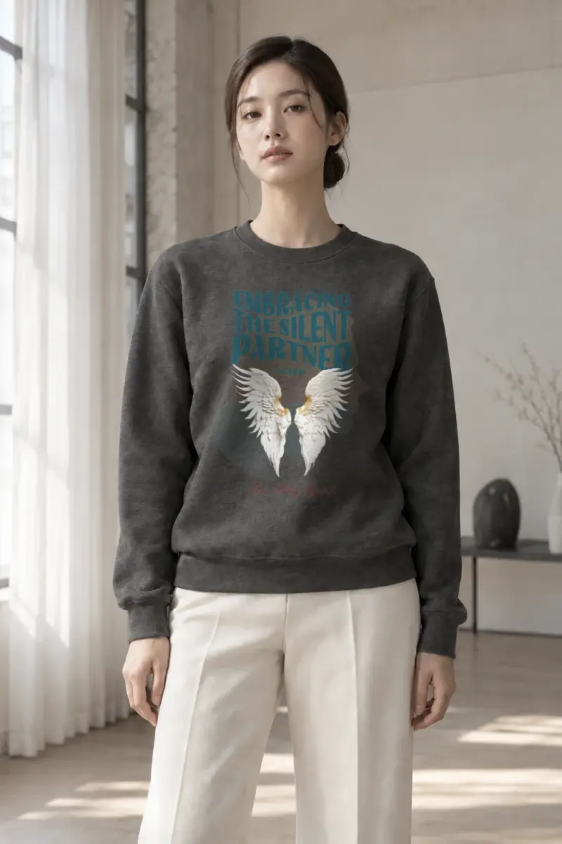 "Embracing The Silent Partner" Heavy Blend Unisex Crewneck Sweatshirt | Gildan 18000