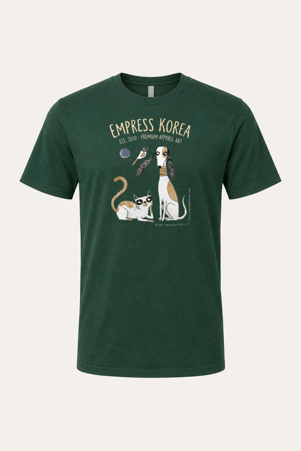"Empress Korea Menagerie" Heavyweight Unisex Crewneck T-shirt | Gildan 5000