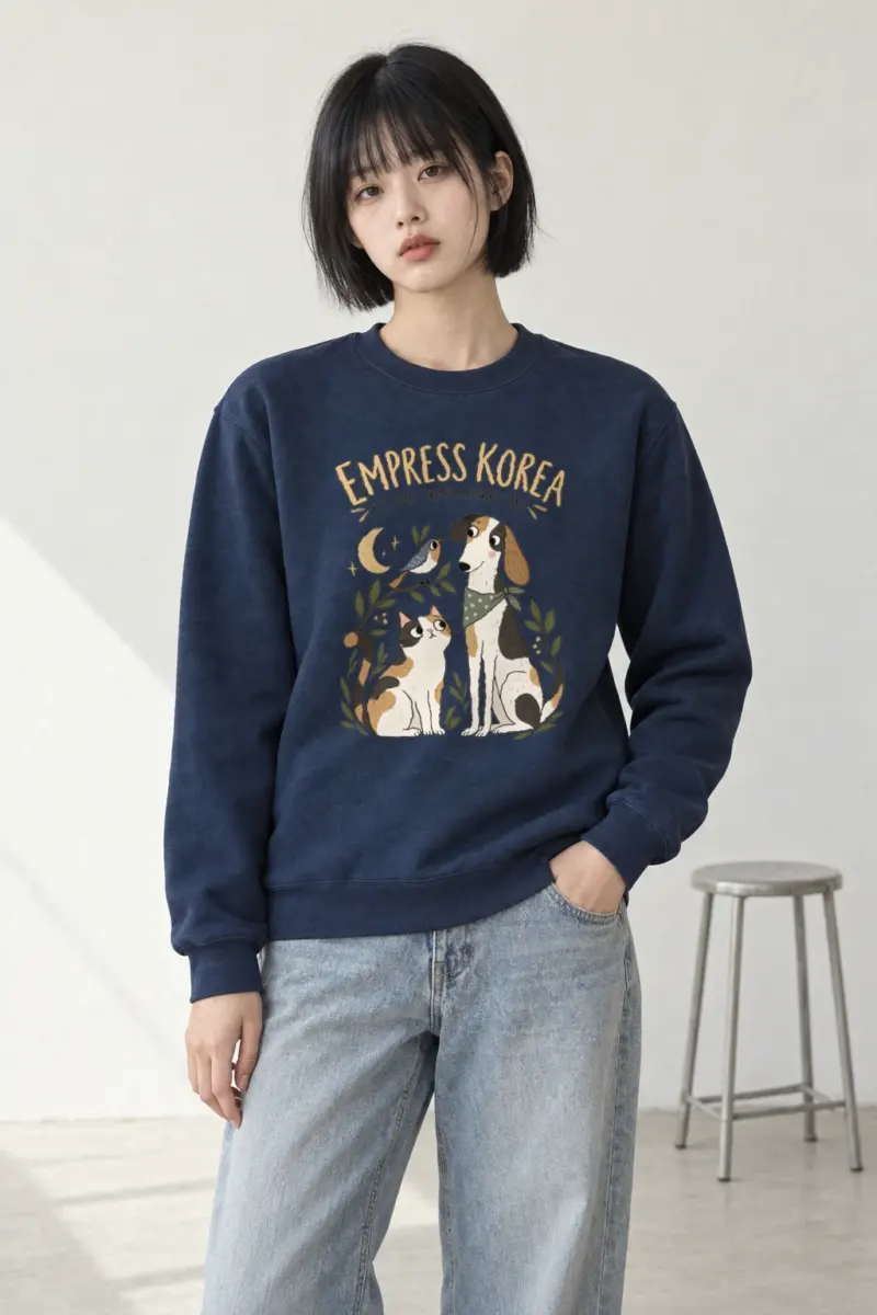"Empress Korea Pets" Heavy Blend Unisex Crewneck Sweatshirt