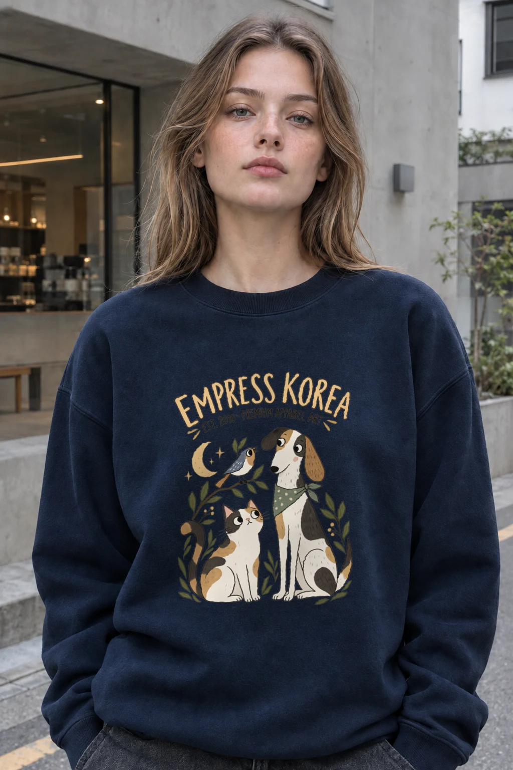 "Empress Korea Pets" Heavy Blend Unisex Crewneck Sweatshirt | Gildan 18000