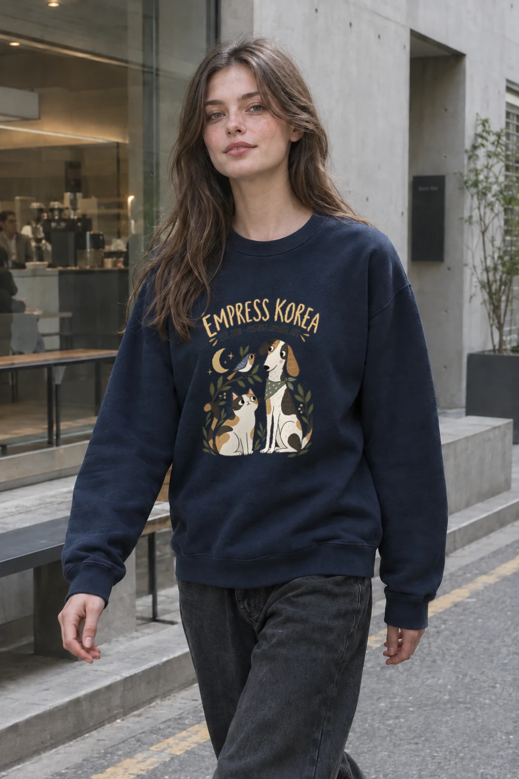 "Empress Korea Pets" Heavy Blend Unisex Crewneck Sweatshirt | Gildan 18000