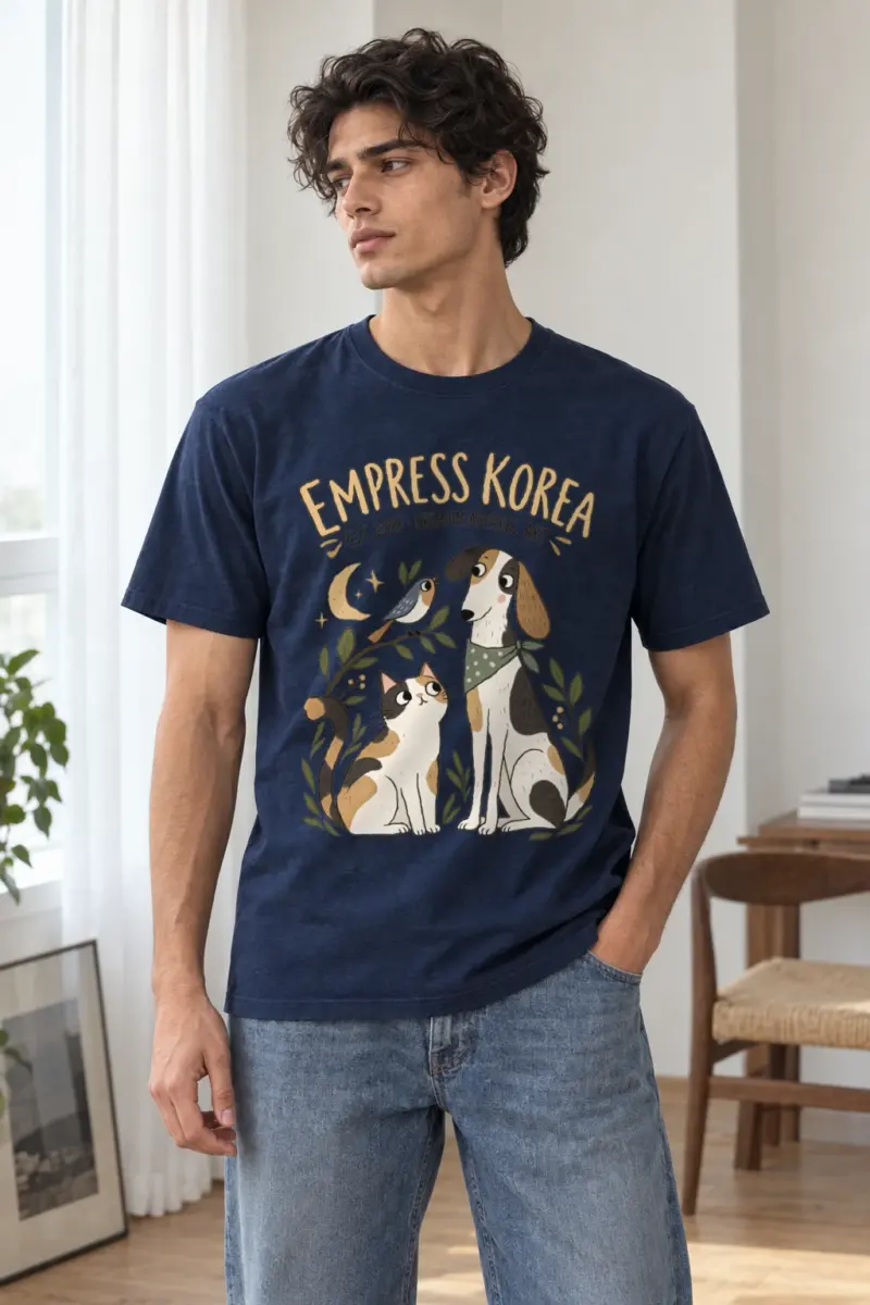 "Empress Korea Pets" Heavyweight Unisex Crewneck T-shirt | Gildan 5000