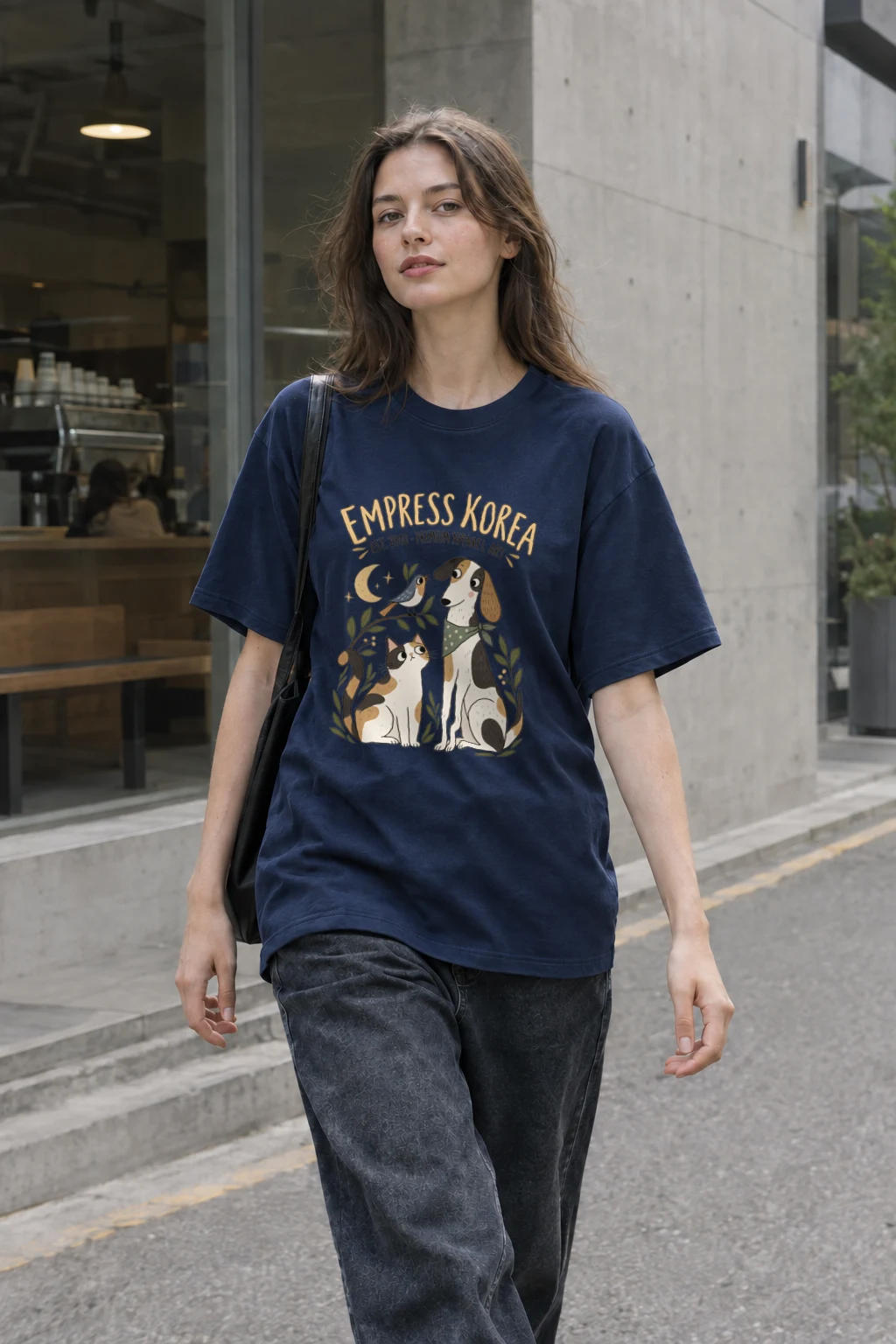 "Empress Korea Pets" Heavyweight Unisex Crewneck T-shirt | Gildan 5000