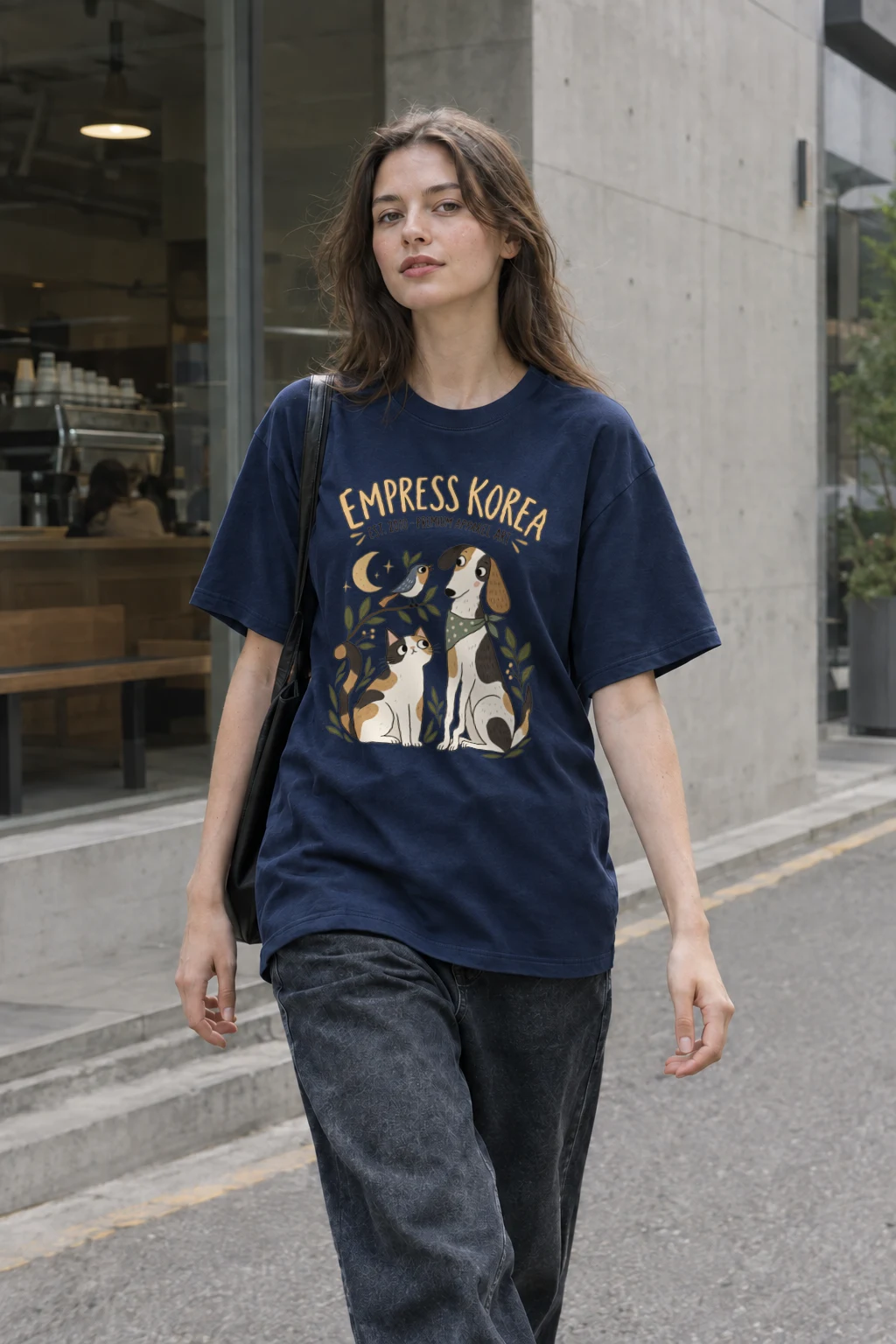 "Empress Korea Pets" Heavyweight Unisex Crewneck T-shirt | Gildan 5000