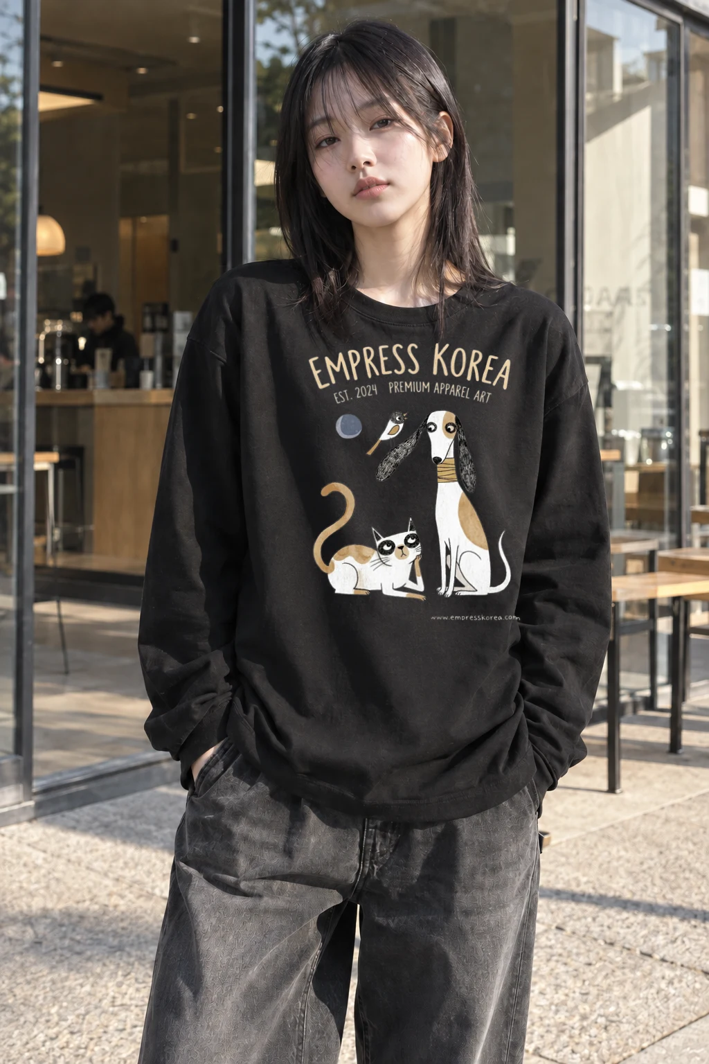 "Empress Korea Pets" Unisex Longsleeve T-shirt | Gildan 2400