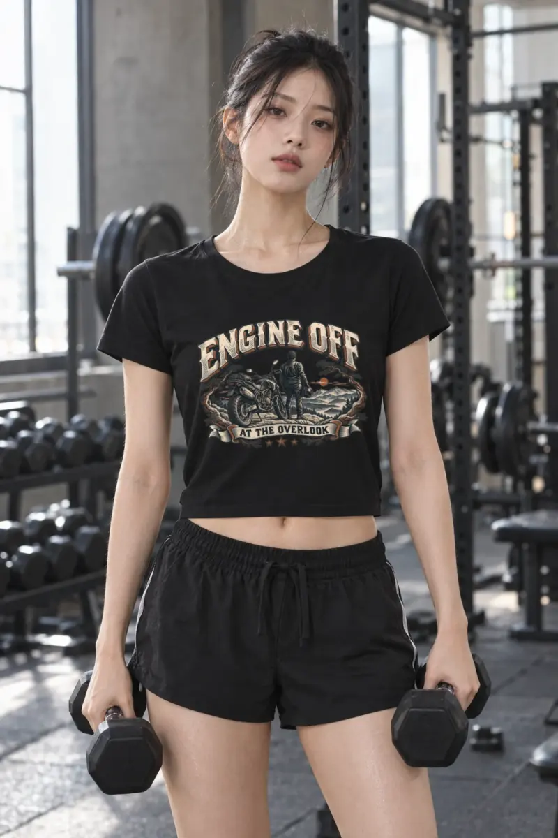 “Engine Off at the Overlook” Women’s Crop Tee