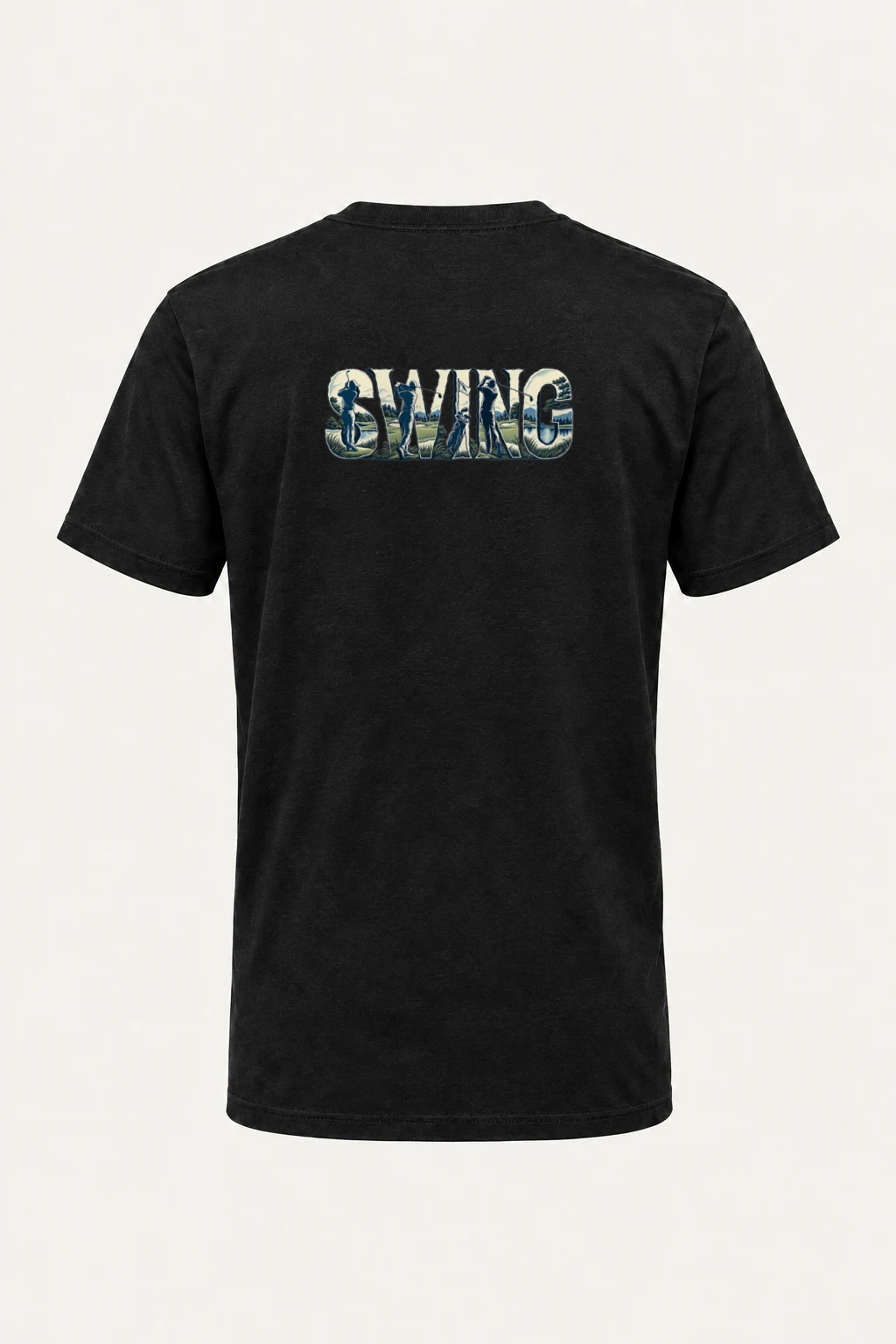 "Engraved Golf Letters" Heavyweight Unisex Crewneck T-shirt | Gildan 5000
