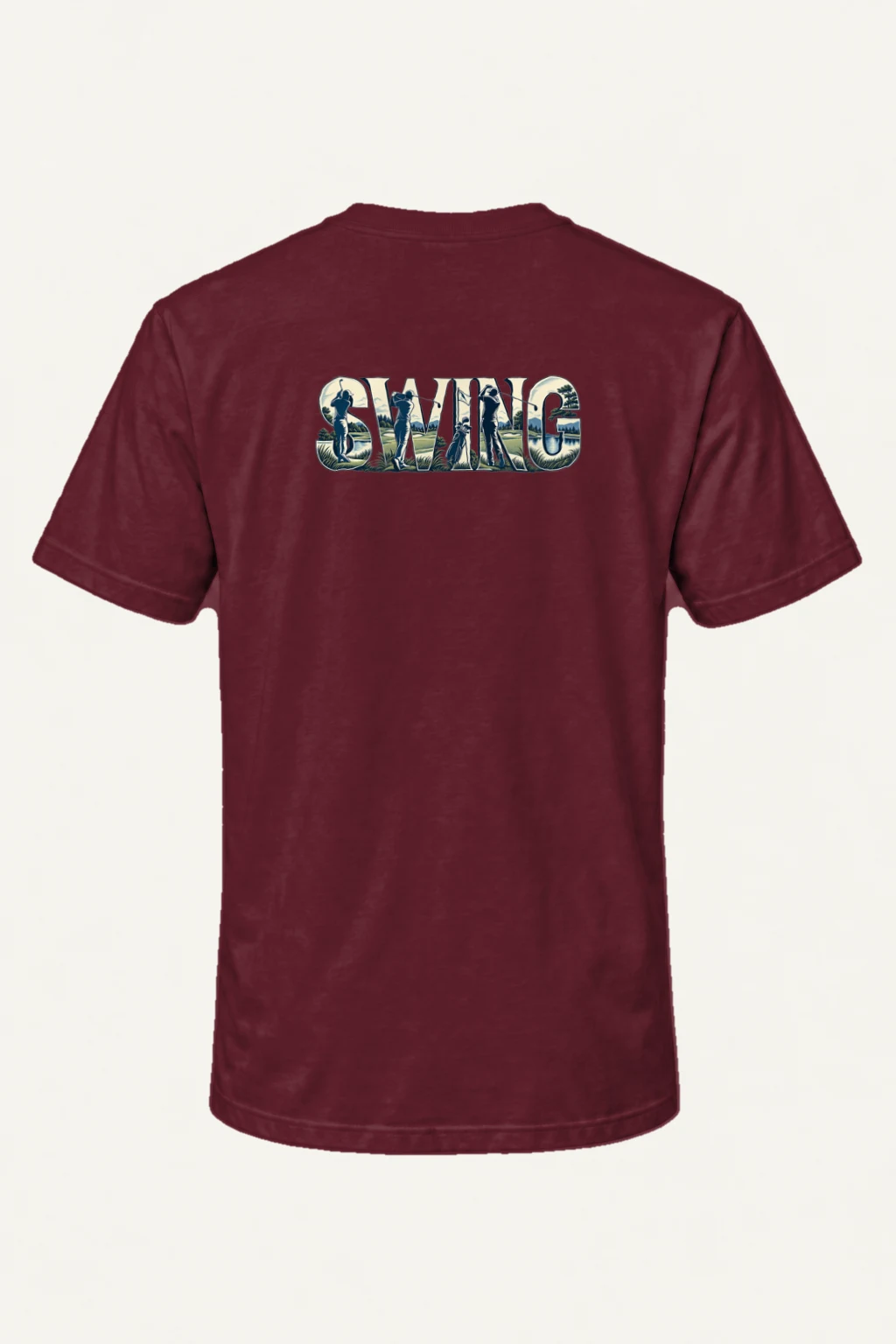 "Engraved Golf Letters" Heavyweight Unisex Crewneck T-shirt | Gildan 5000