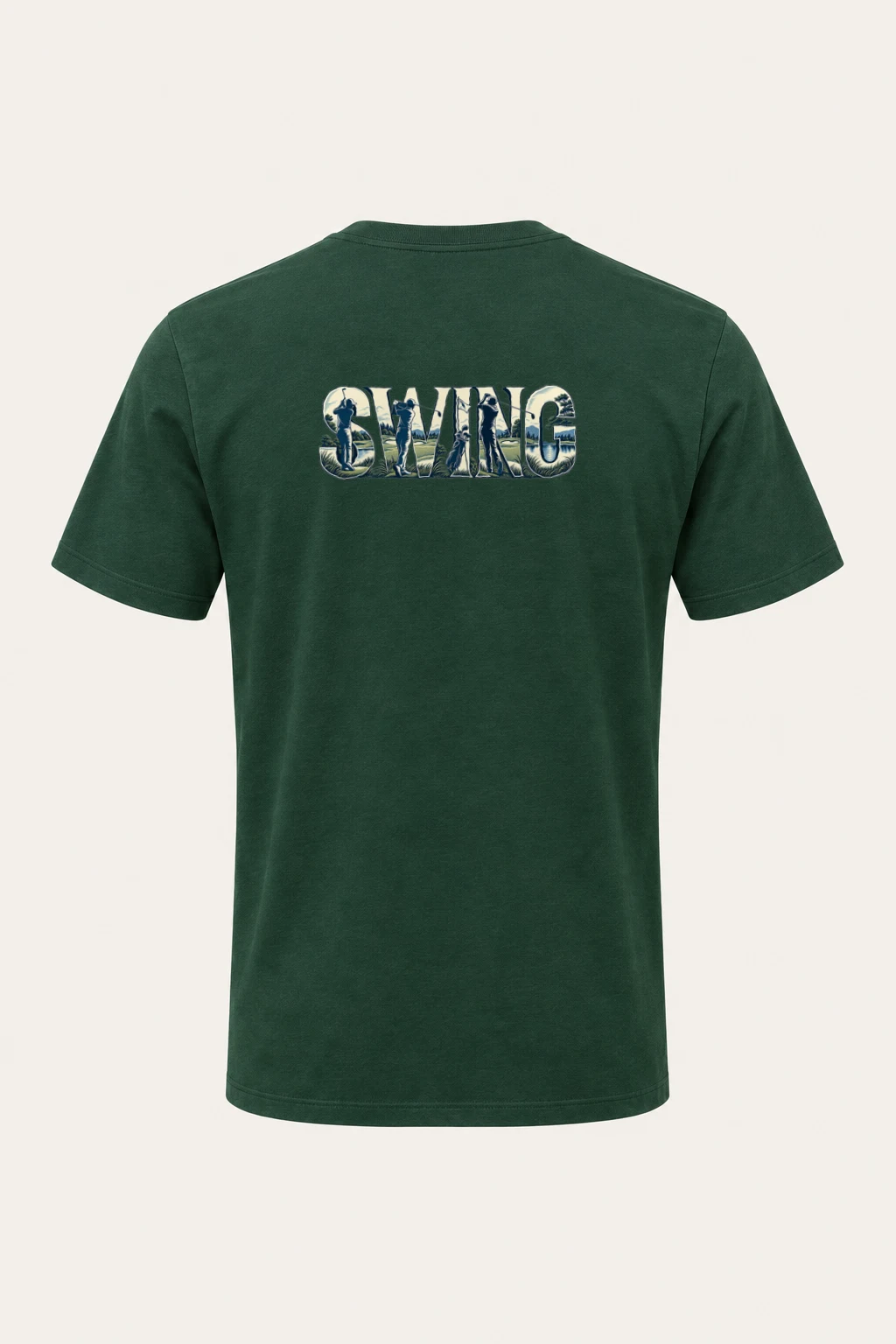 "Engraved Golf Letters" Heavyweight Unisex Crewneck T-shirt | Gildan 5000