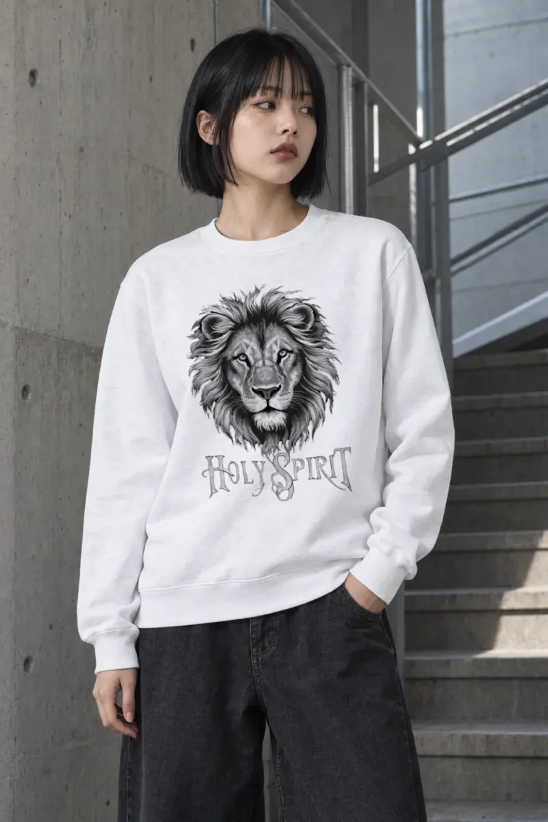 "Engraved Lion Crest" Heavy Blend Unisex Crewneck Sweatshirt