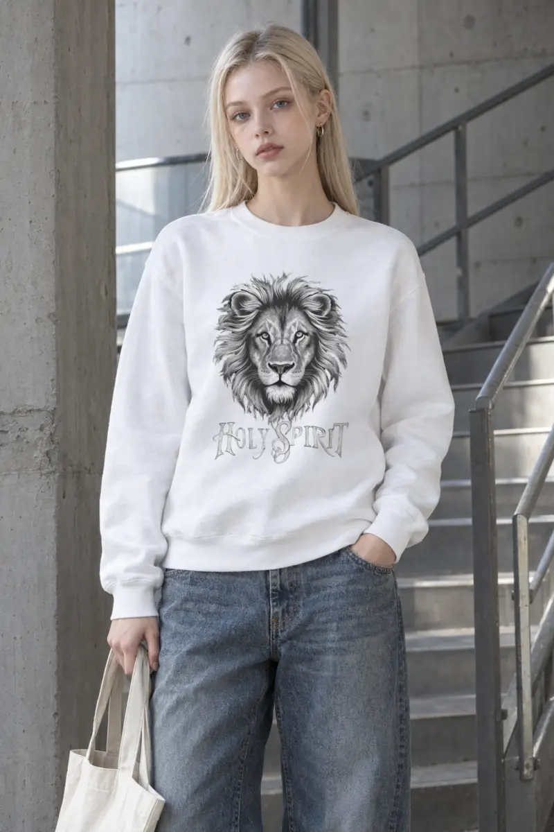 "Engraved Lion Crest" Heavy Blend Unisex Crewneck Sweatshirt