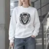 "Engraved Lion Crest" Heavy Blend Unisex Crewneck Sweatshirt