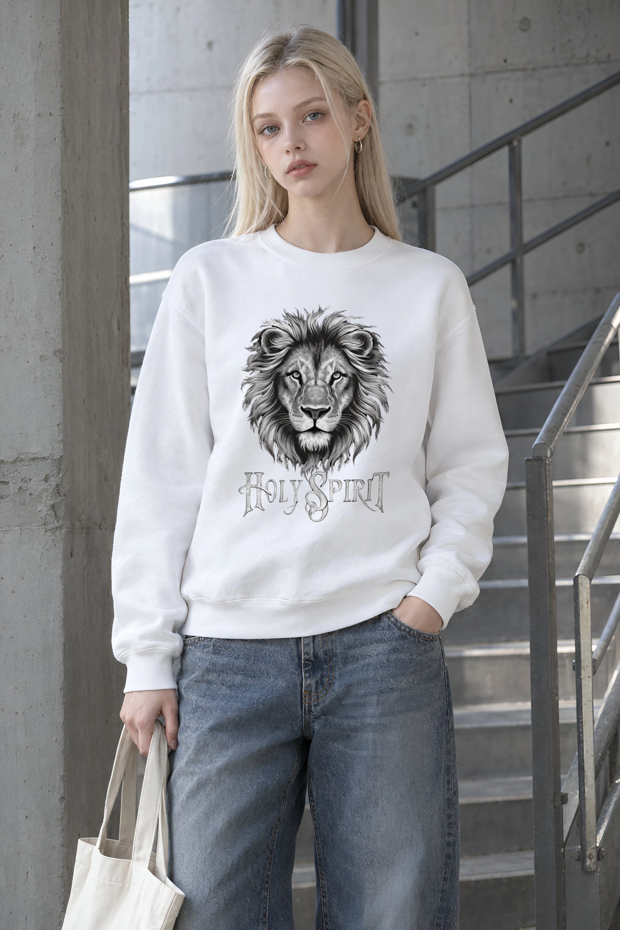 "Engraved Lion Crest" Heavy Blend Unisex Crewneck Sweatshirt