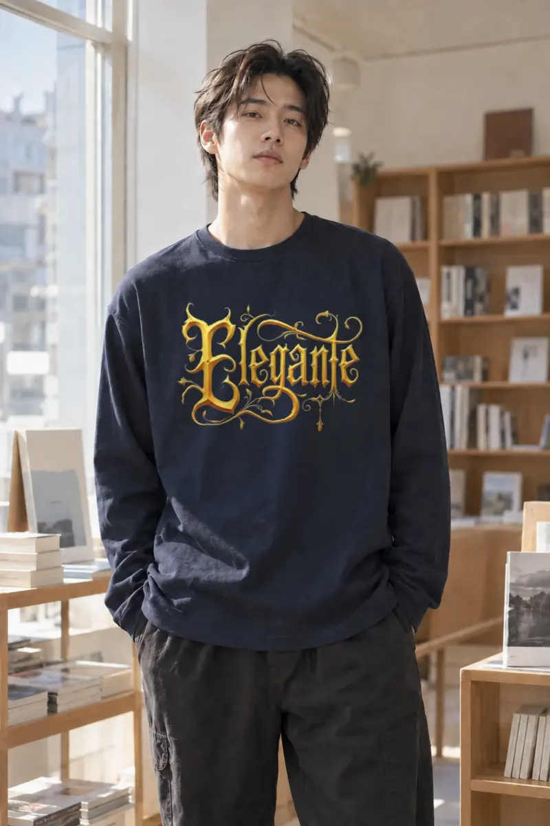 “Enigma Blackletter” Unisex Longsleeve T-shirt | Gildan 2400
