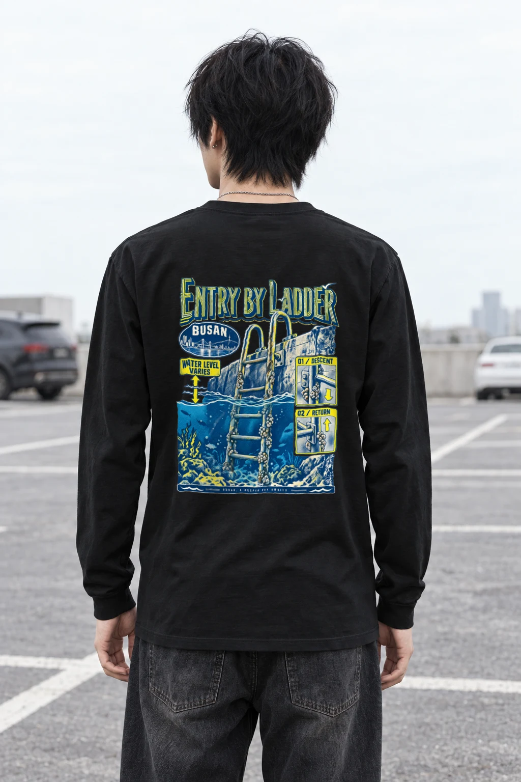 "Entry by Ladder Busan" Unisex Longsleeve T-shirt