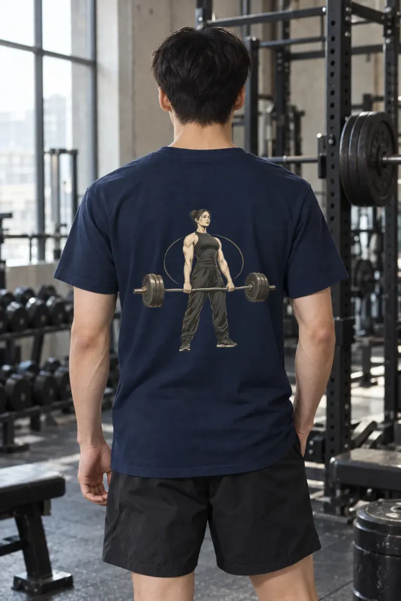 "Equilibrium Deadlift" Heavyweight Unisex Crewneck T-shirt