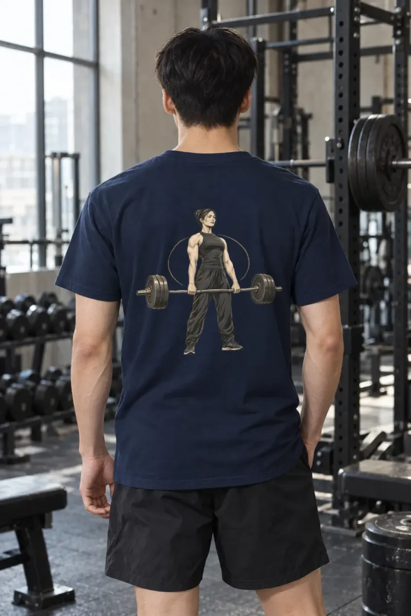 "Equilibrium Deadlift" Heavyweight Unisex Crewneck T-shirt