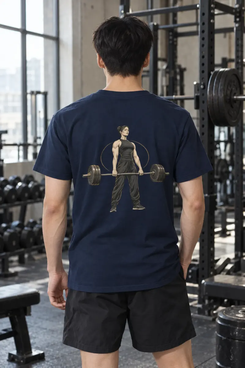 "Equilibrium Deadlift" Heavyweight Unisex Crewneck T-shirt