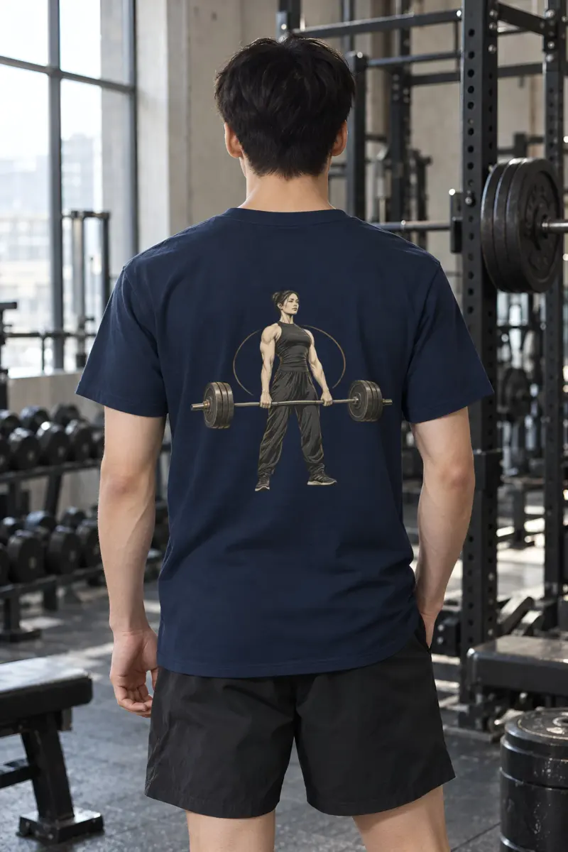 "Equilibrium Deadlift" Heavyweight Unisex Crewneck T-shirt