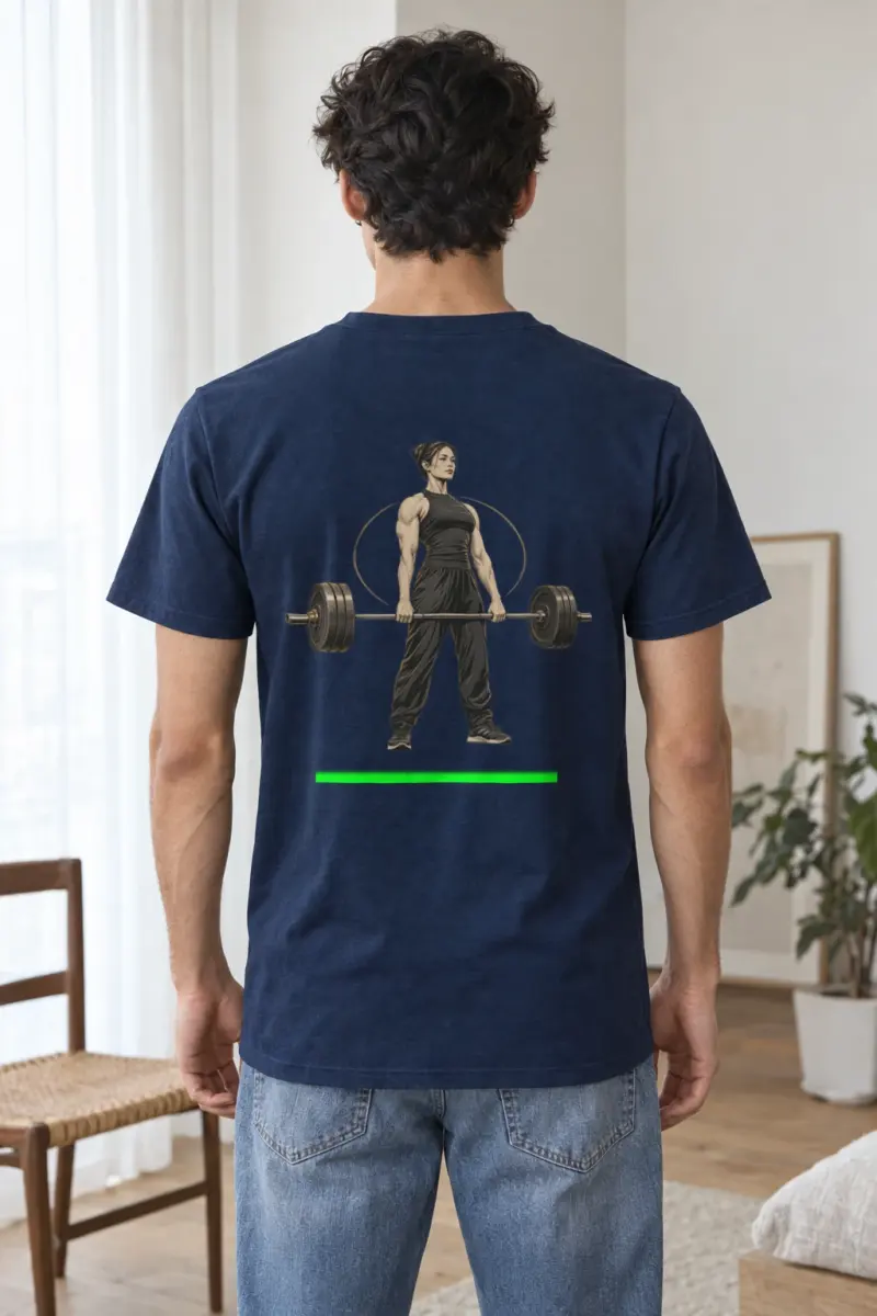"Equilibrium Deadlift" Heavyweight Unisex Crewneck T-shirt | Gildan 5000