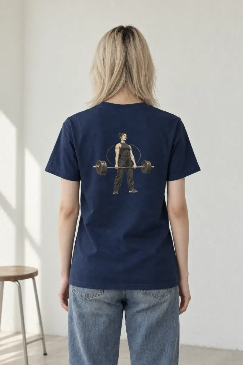 "Equilibrium Deadlift" Heavyweight Unisex Crewneck T-shirt